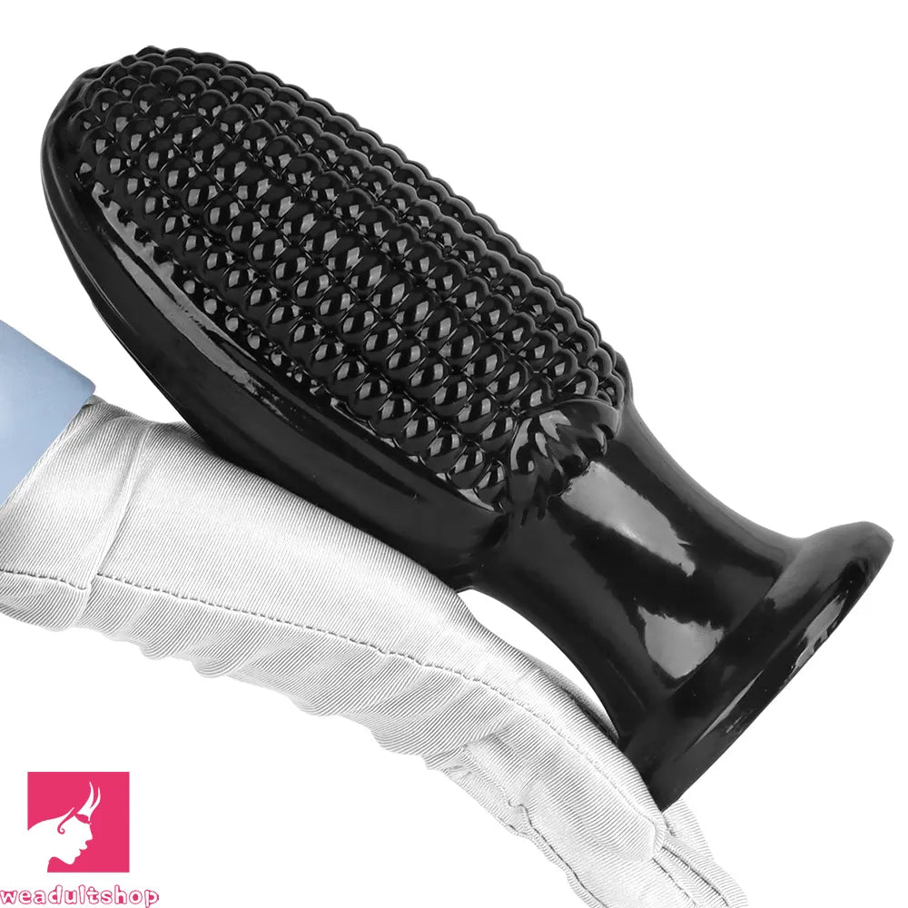 5.9in 6.7in 8.07in Black PVC Thread Granules Corn Dildo For Anal Cock