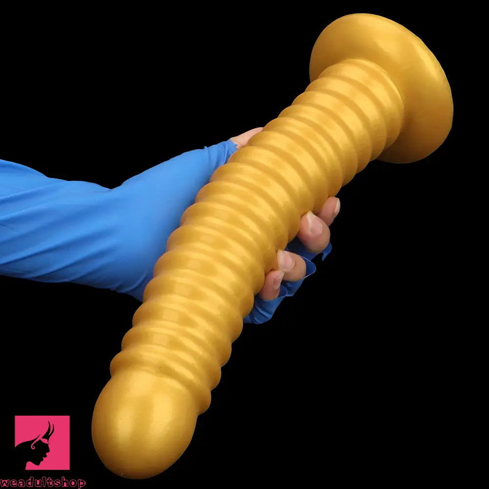 9.64in 11.81in 13.18in Golden Silicone Thread Soft Big Dildo Masturbator
