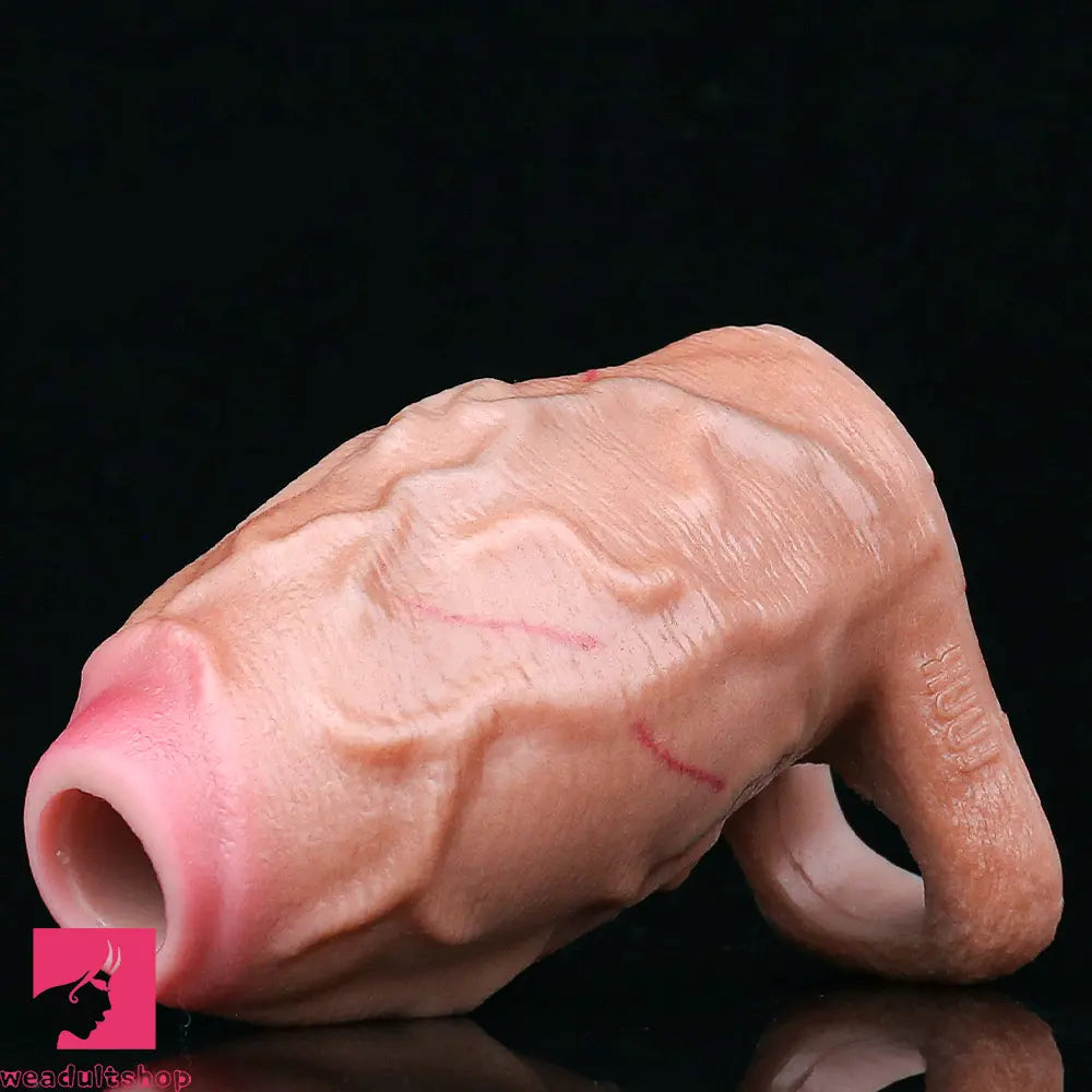 3.81in Realistic Penis Cock Dildo Sleeve Extender For Thicken Cock Toy