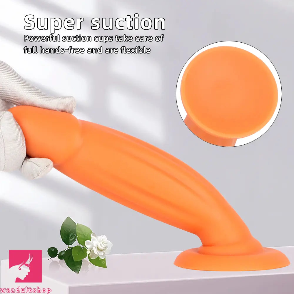8.85in Eggless Female Masturbator Silicone Soft Dildo For Women Couples
