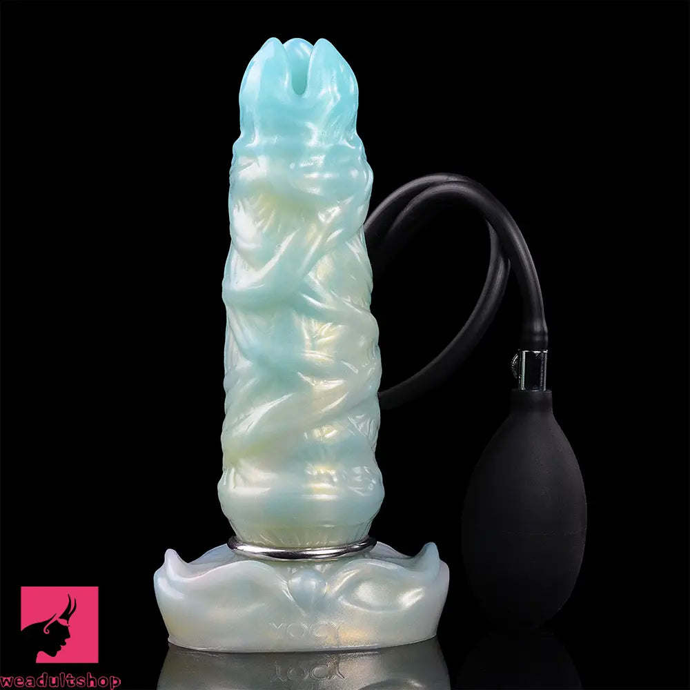 8.14in Ovipositor Egg Laying Inflatable Dildo For Cock Sex Performance