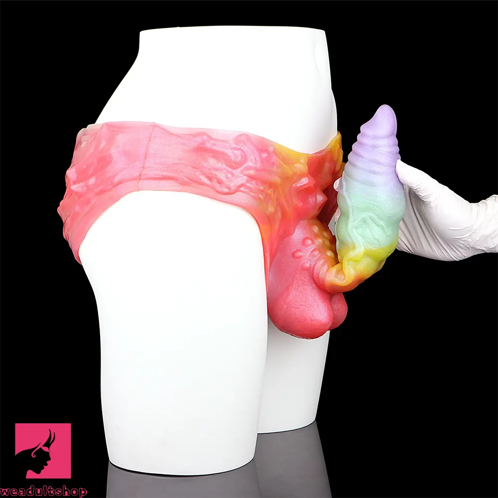 9.92in Sheath Strap on Dildo Silicone Monster Creature Cock Big Cock Dildo