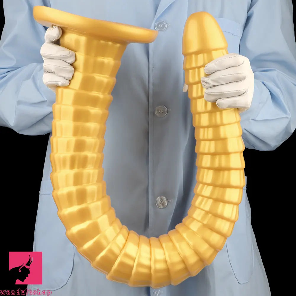 31.5in Golden Silicone Soft Huge Long Masturbator For Women Cock Dildo