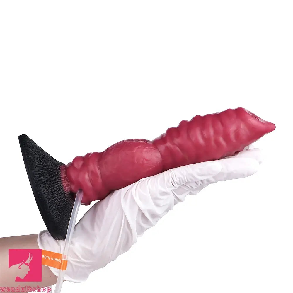 7.91in Dog Ejaculating Inflatable Silicone Soft Dildo For Women Cock Toy