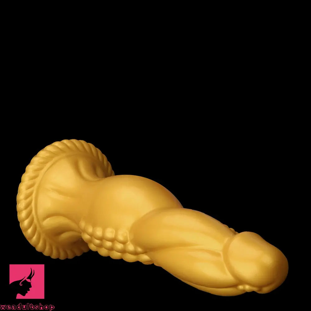 13.78in Golden Soft Silicone Big Fantasy Highquality Material Anal Dildo