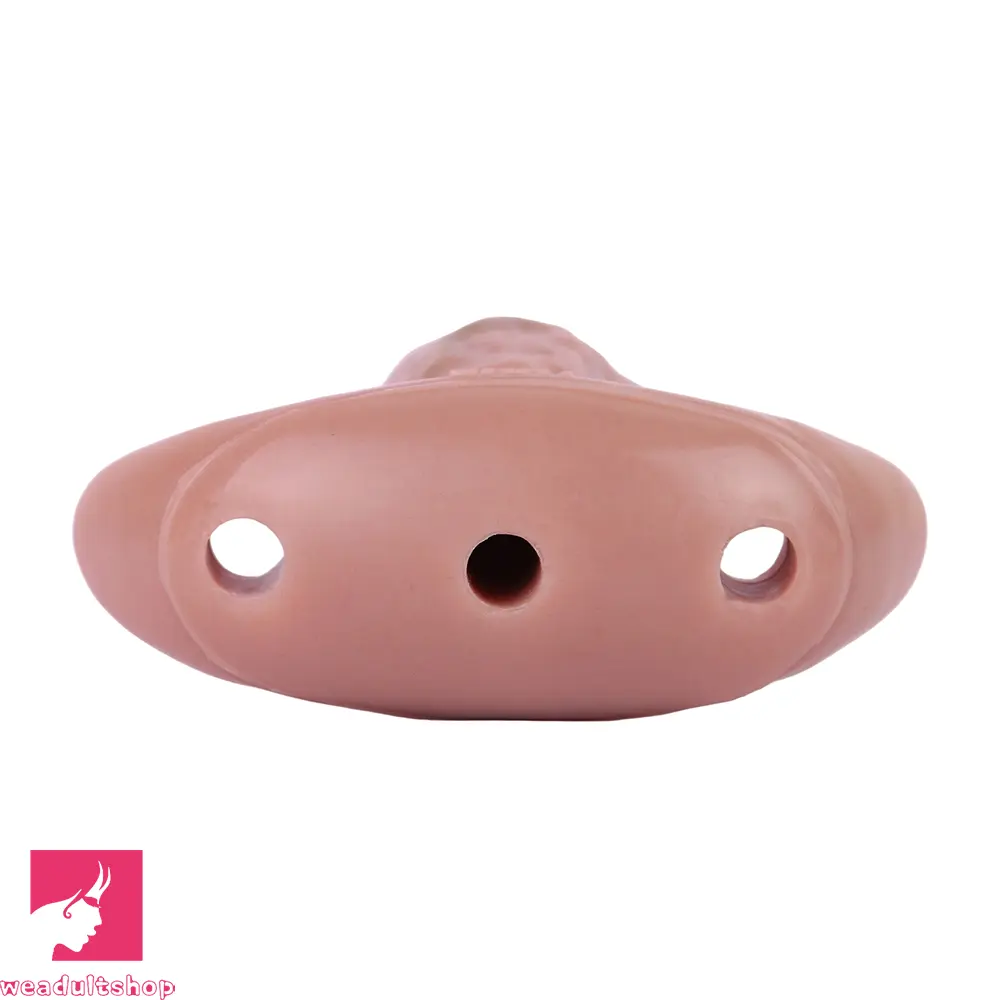5.9in Vibrating Realistic Dildo Butt Plug Tail Mouth Gag For Sexy Cock Toy