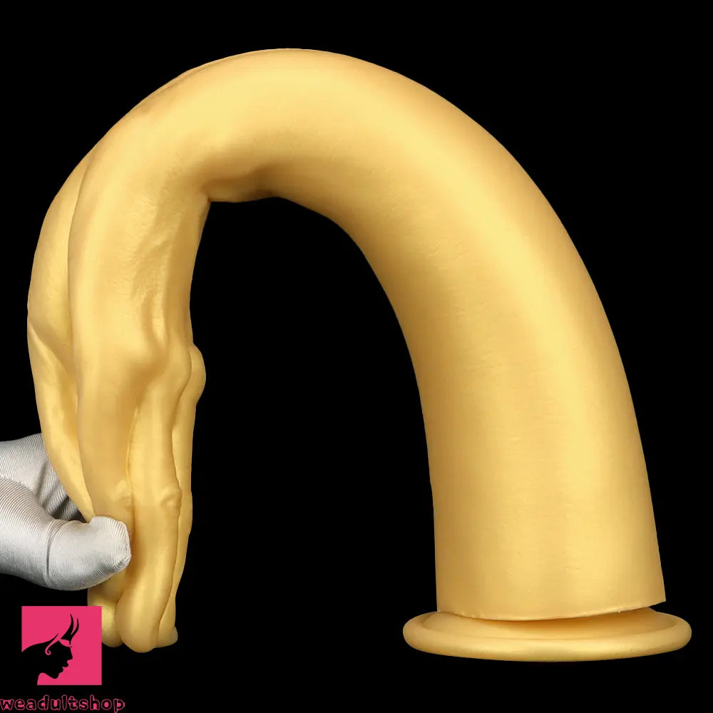 12in 14.17in 16.73in Gold Silicone Fisting Arm Ashes Grade Anal Cock Dildo