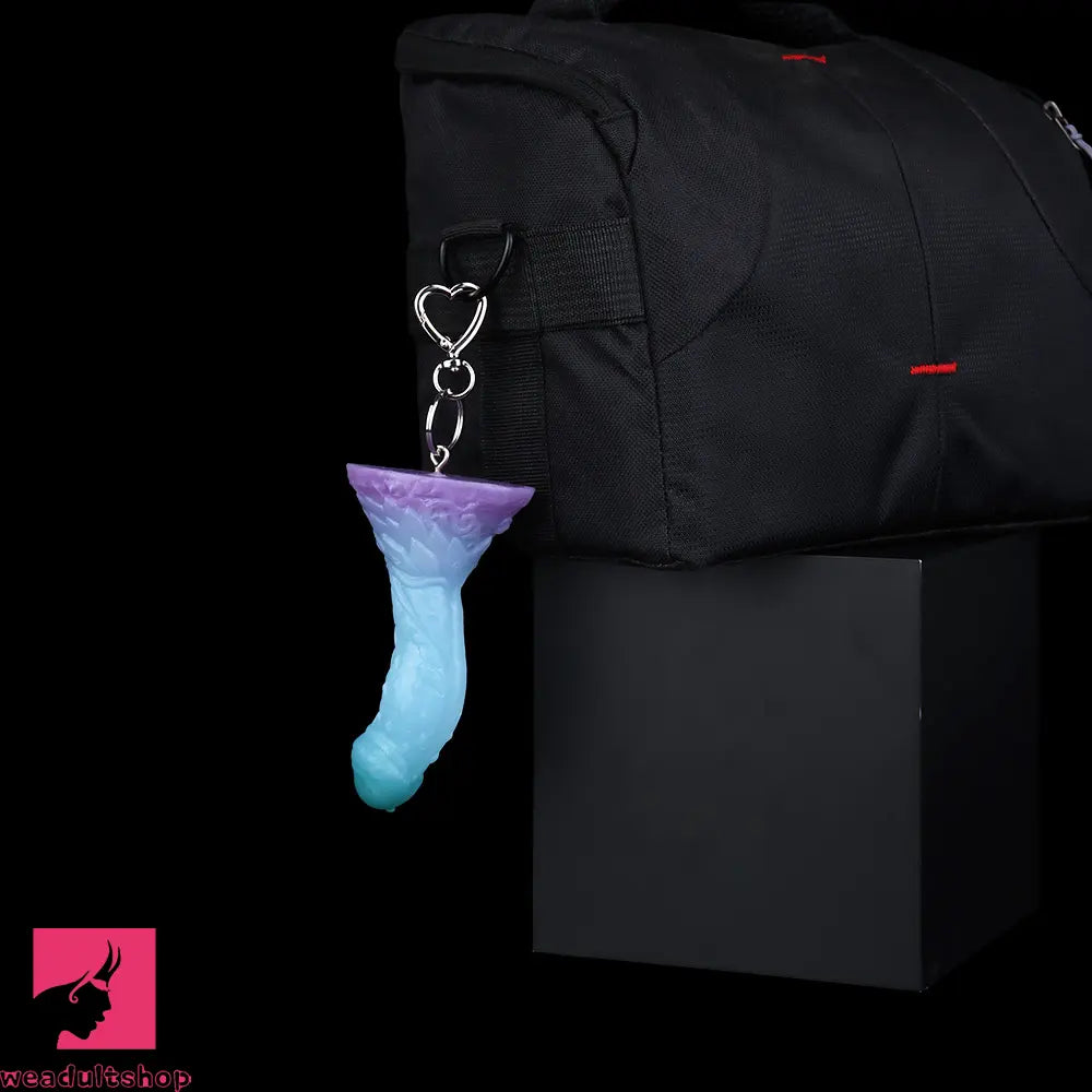 4.68in 5.9in 7.16in 8.26in Spiked Monster Silicone Odd Dildo With Key Chain