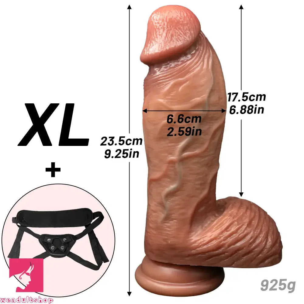 6.69in 7.48in 8.26in 9.25in Realistic Penis Strap on Thick Dildo Cock Toy