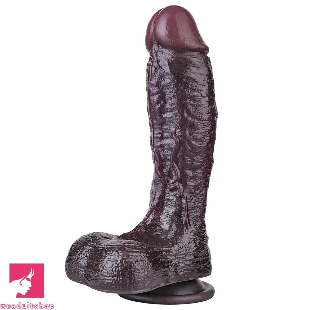 9.44in Dual Density Silicone Soft Real Dildo For Gay G Spot Love Prostate