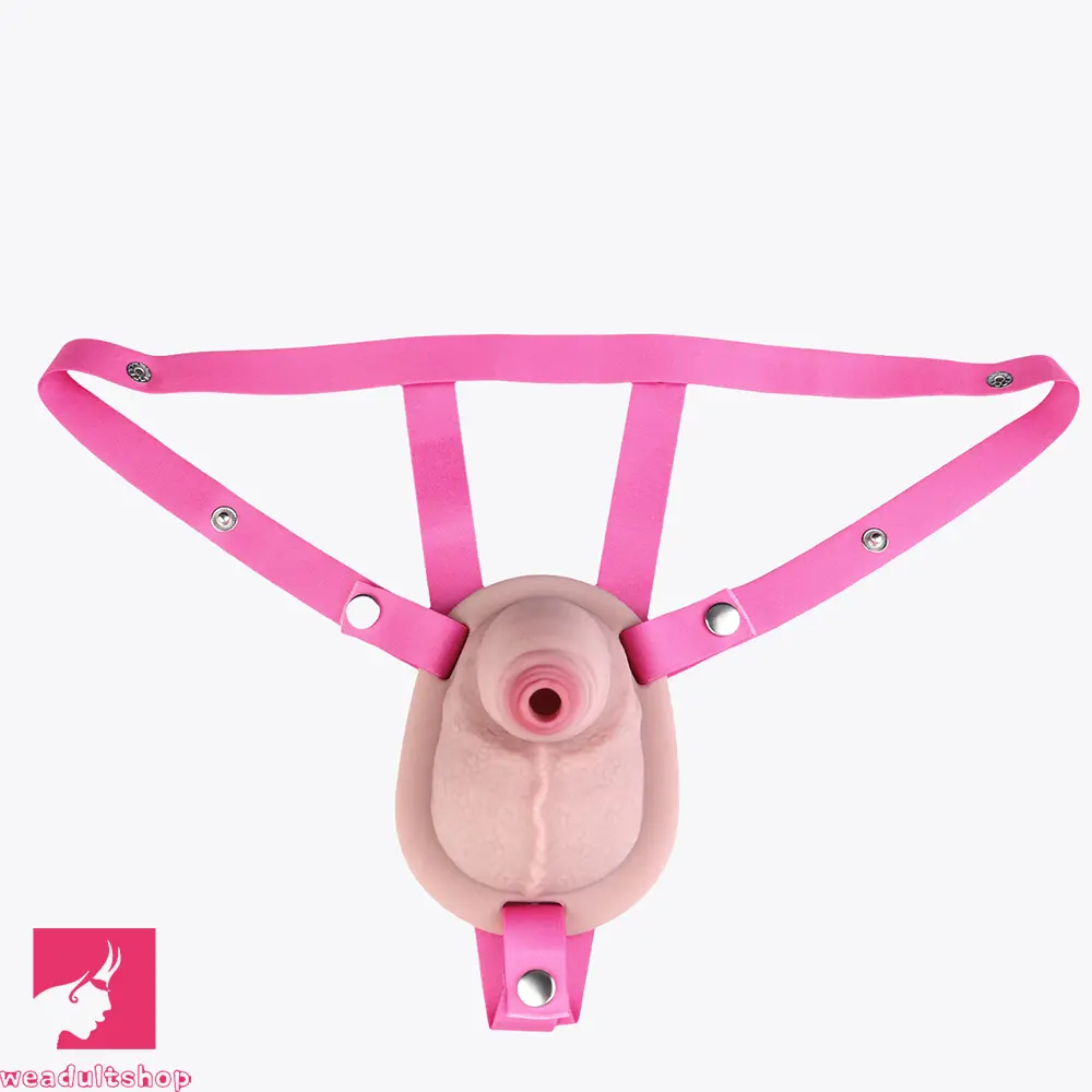 3.38in Real Hollow Chastity Cage Dildo Male Cock Female Masturbator