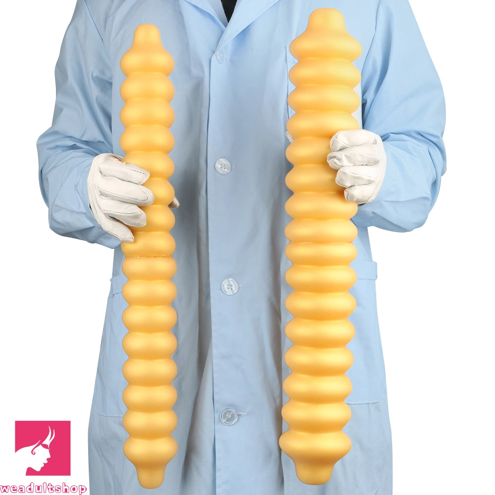 19.68in Silicone Long Large Double Head Threaded Fat Anal Plug Cock Dildo