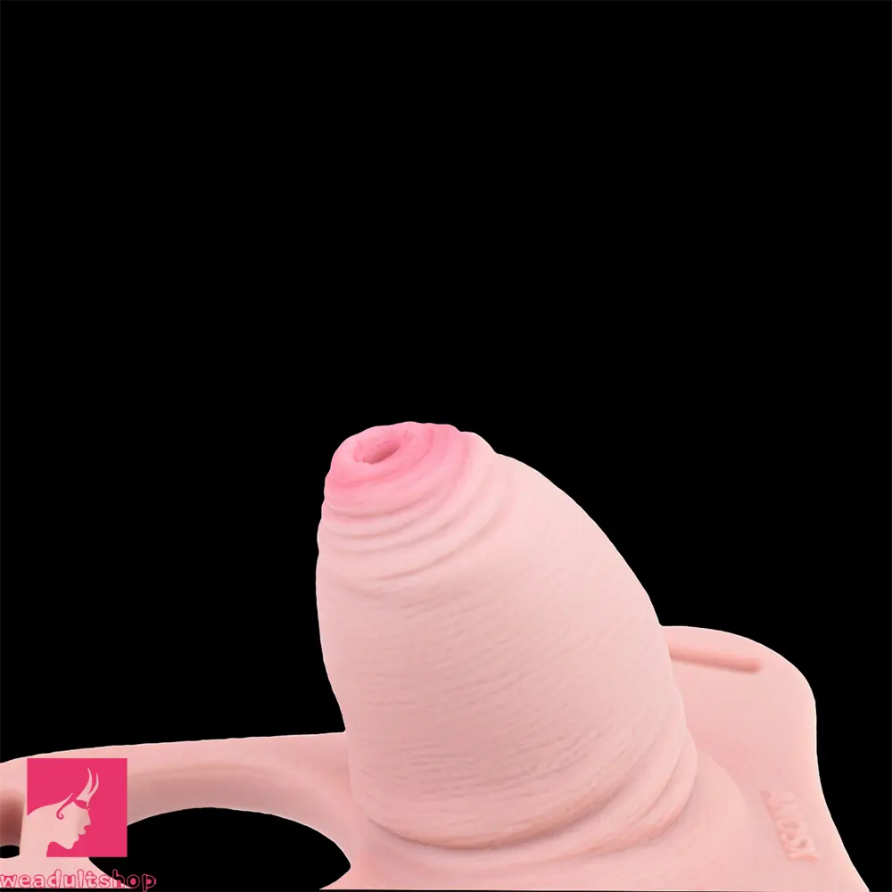 3.54in Strap on Chastity Dildo Wearable Realistic Cock Cage For Men Dilator