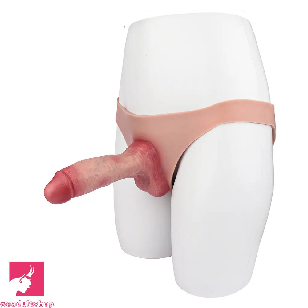 7.51in Wearable Premium Soft Strap on Dildo Pants Hollow Penis Sleeve