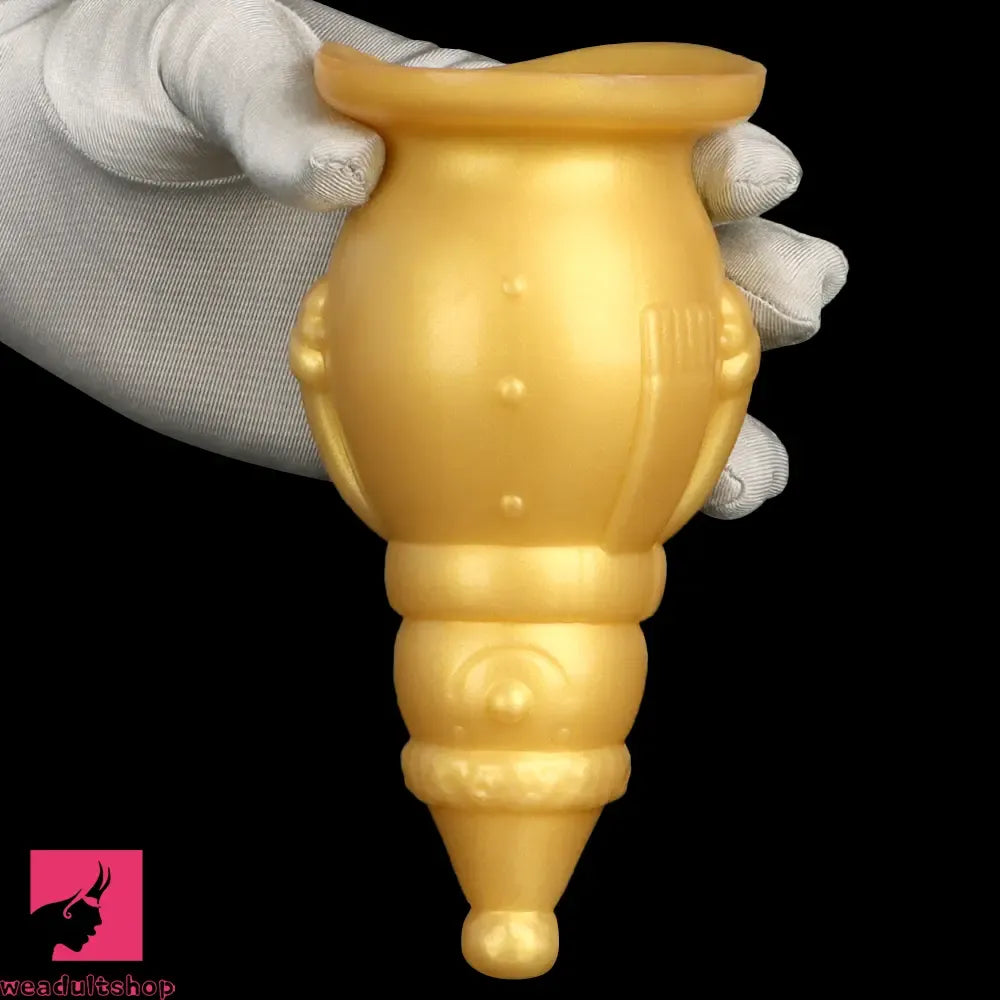 6.3in Snowman Silicone Soft Extra Golden Butt Plug Dildo For Clit Flirting
