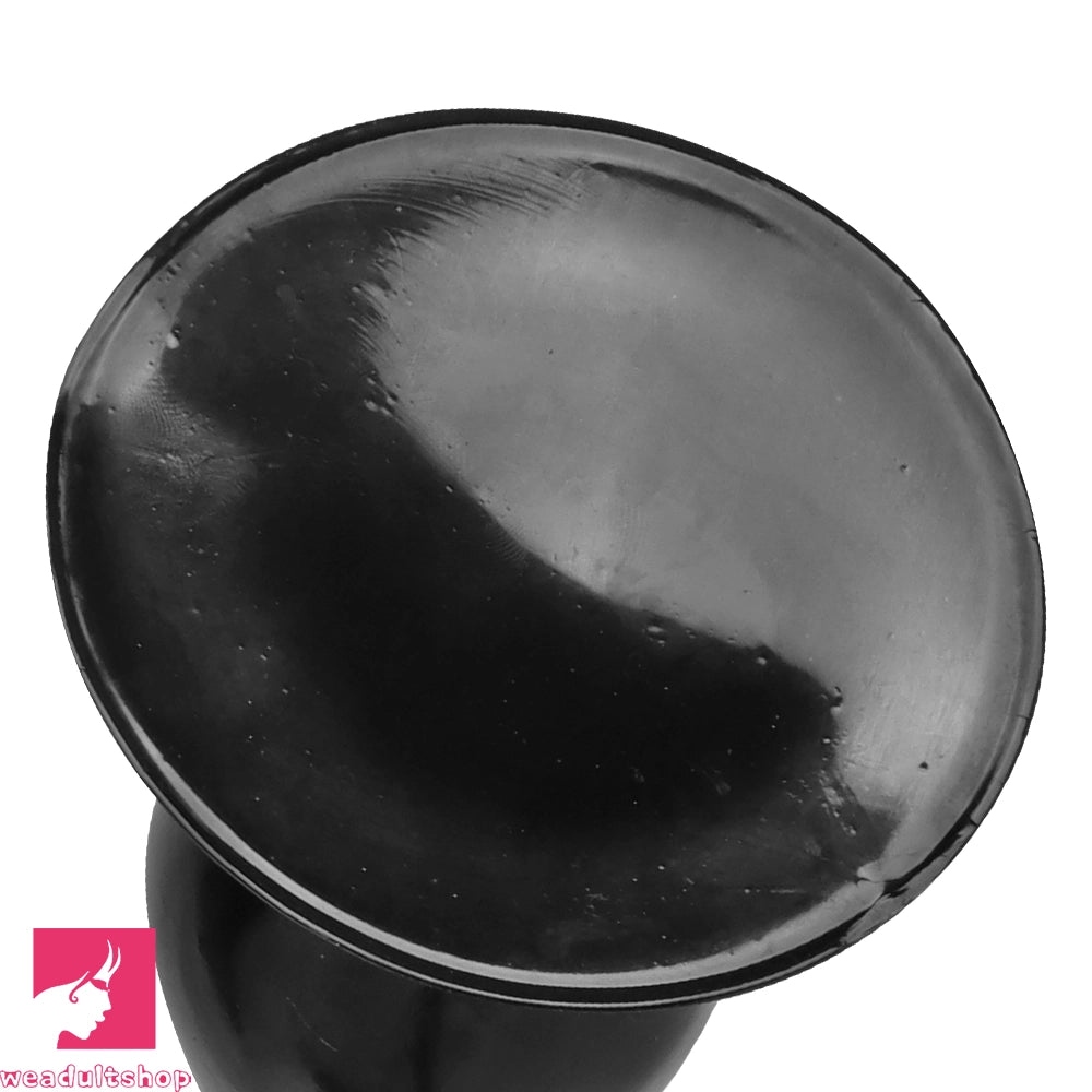 8.66in 12.2in Big Head Anal Dilation Black Big PVC Anal Plug Cock Dildo