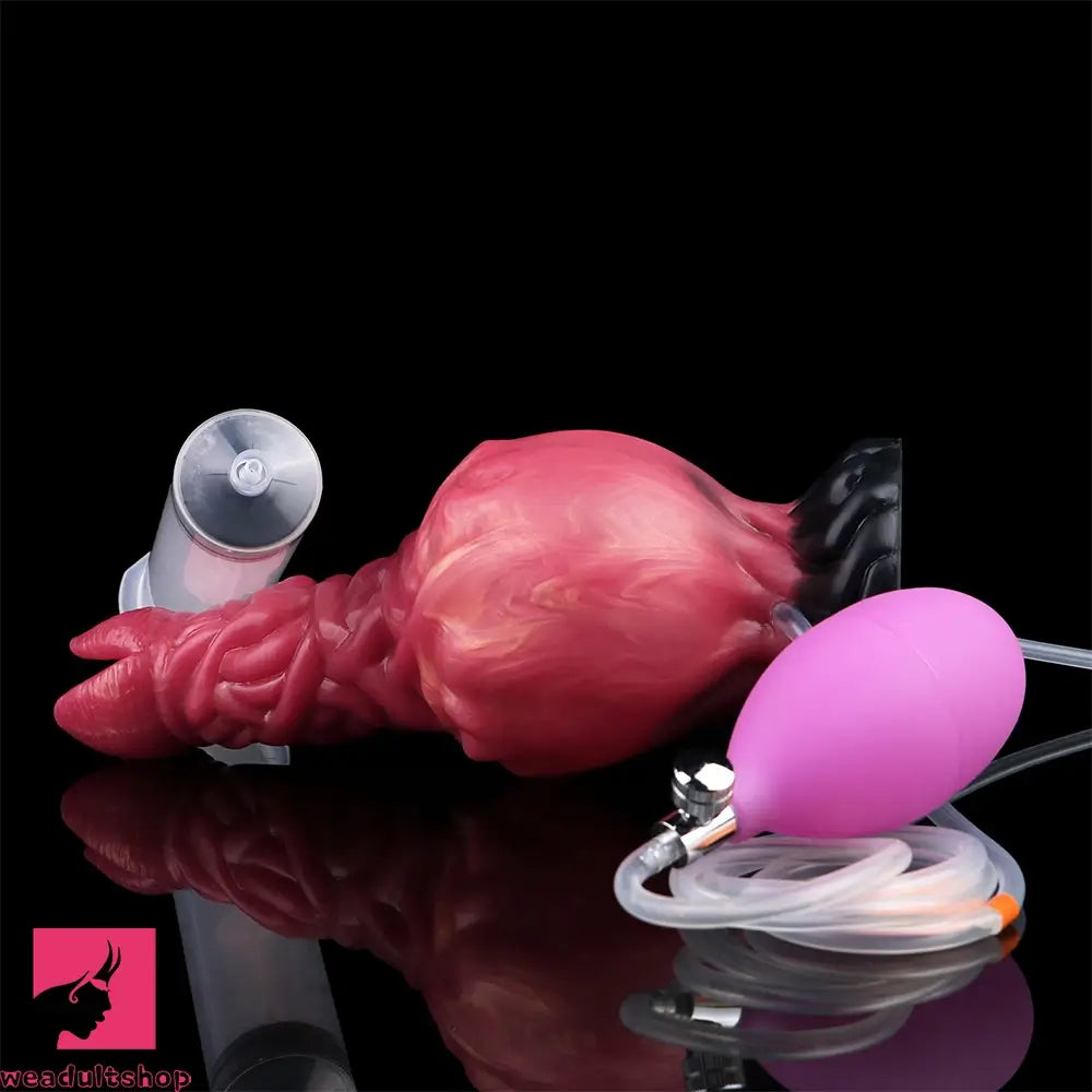 8.03in Ejaculating Inflatable Big Silicone Soft Fantasy Odd Creature Dildo