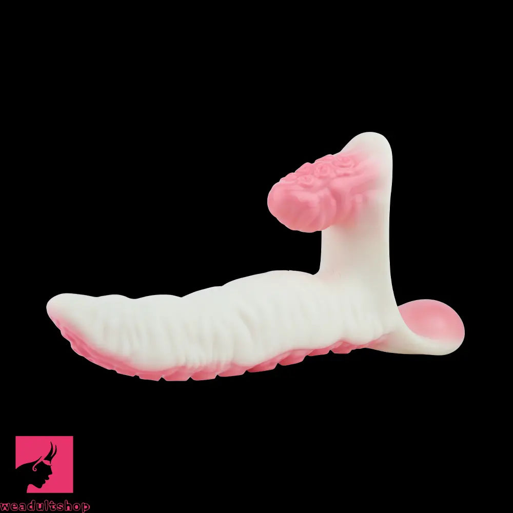 6.5in Tentacle Strap on Vibrating Dildo Natural Curved Soft Cock Toy