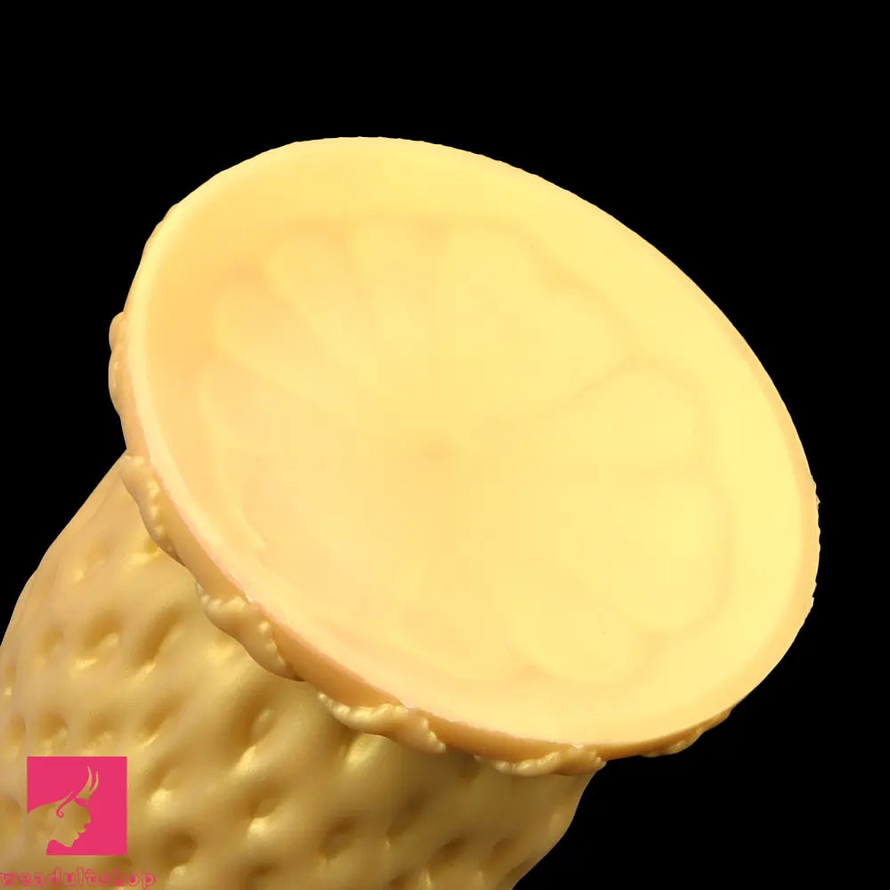 5.9in 8.07in 9.84in Gold Silicone Thick Strawberry Penis Anal Plug Dildo