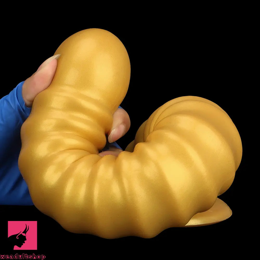 9.64in 11.81in 13.18in Golden Silicone Thread Soft Big Dildo Masturbator