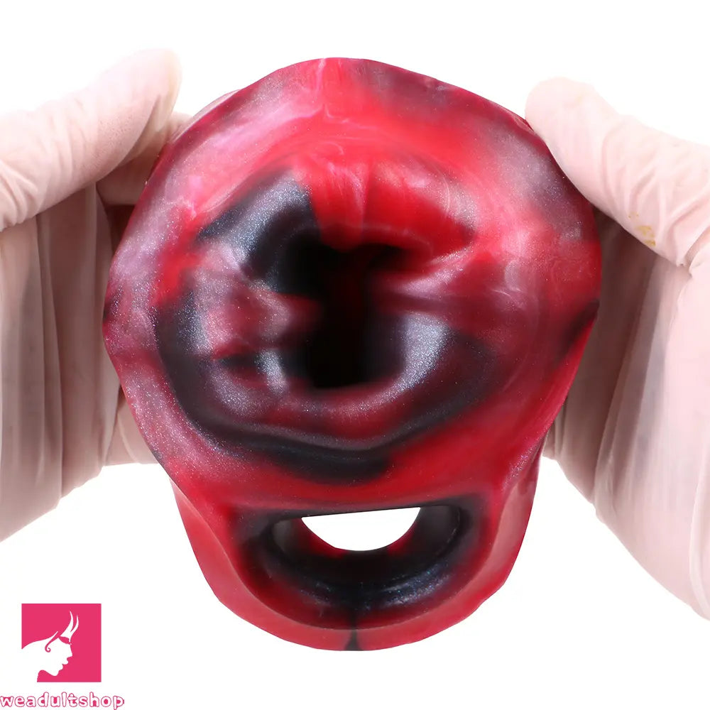 6.18in Spiked Sleeve Hollow Dildo Built-in keel Vibration Remote Penis Sleeve