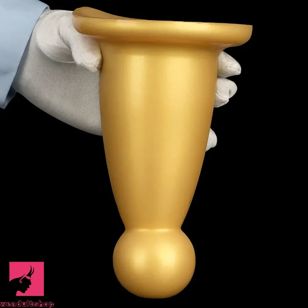5.7in 7.87in Golden Silicone Soft Thick Butt Plug Dildo For Women Sex Toy