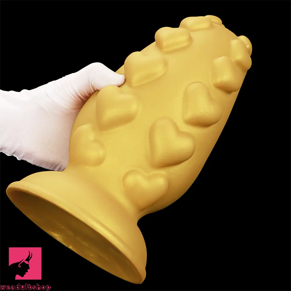 5.31in 6.88in 8.46in 10.62in Heart Anal Plug Dildo Prostate Massage Butt Toy