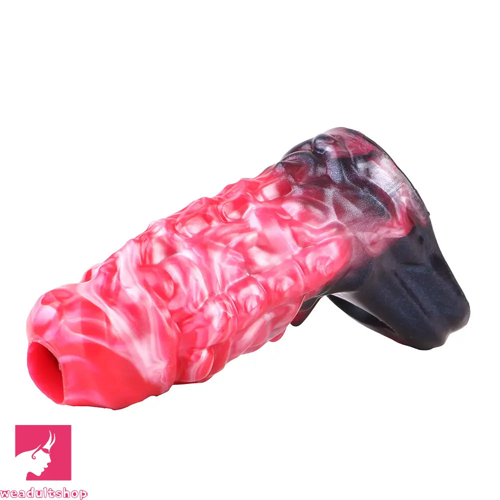 5.82in Weird Floppy Hollow Dildo Built-in keel Vibration Remote Penis Sleeve