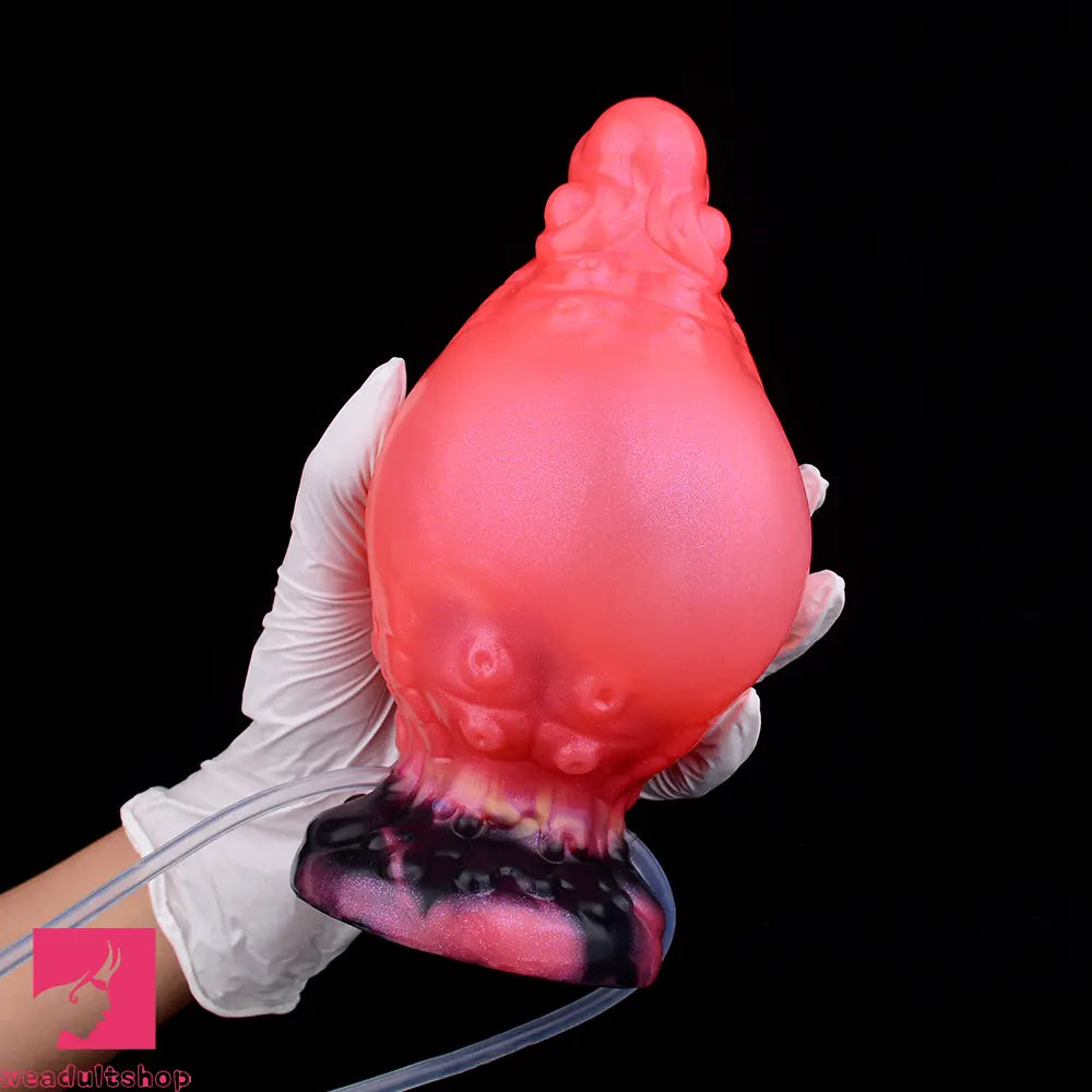 5.91in Fantasy Octopus Silicone Flexible Inflatable Spraying Water Dildo
