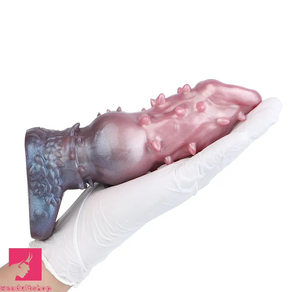 7.48in Spiked Fantasy Penis Sleeve With Cock Ring Dildo For Intimation