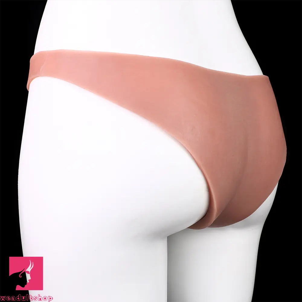 8.27in Wearable Hollow Dildo Pants Silicone Leather Sleeve For Male Penis