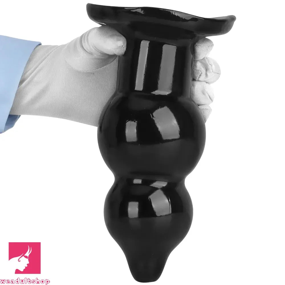 5.11in 9.05in Black Fantasy PVC Big Thick Butt Plug Dildo Cock Stimulator