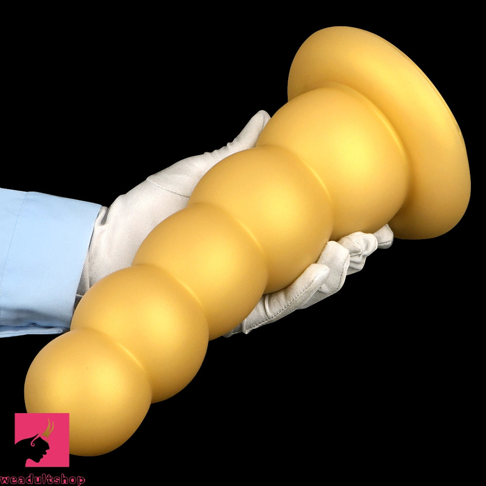 7.08in 9.05in 10.62in Silicone Soft Five-Bead Pull-Bead Butt Plug Cock Dildo
