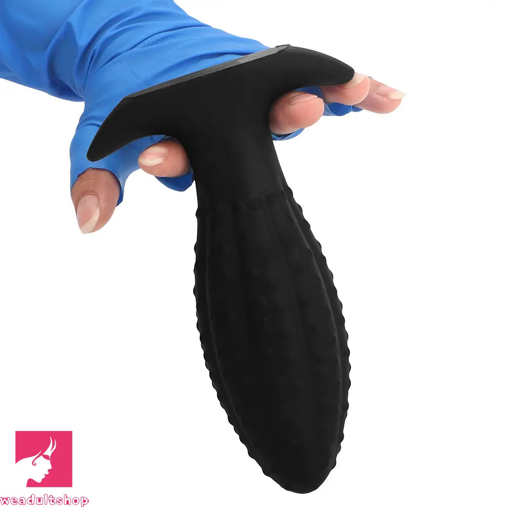 4.52in 5.7in 7.08in Black Bodysafe Ultra-silicone Small Anal Plug Cock Dildo