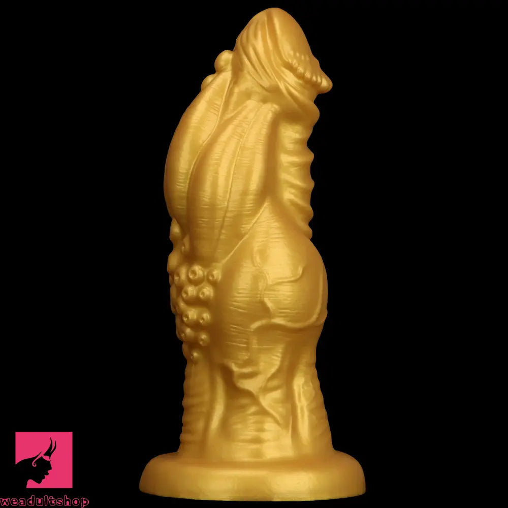 8.66in 9.06in 9.84in 11.42in 12.4in Golden Silicone Fantasy Soft Anal Dildo