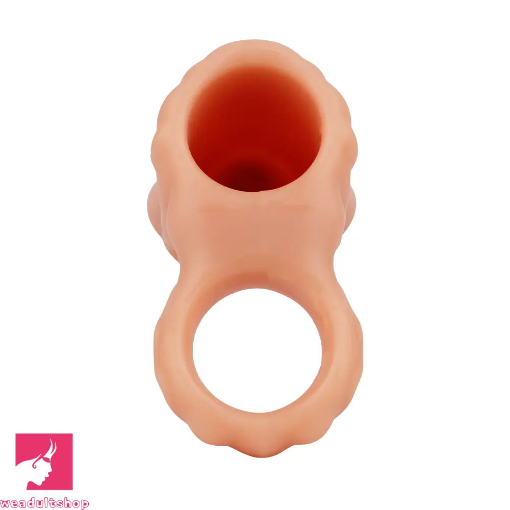 5.91in 6.69in Vibrating Cock Sleeve Dildo With Cock Ring For Gay Female