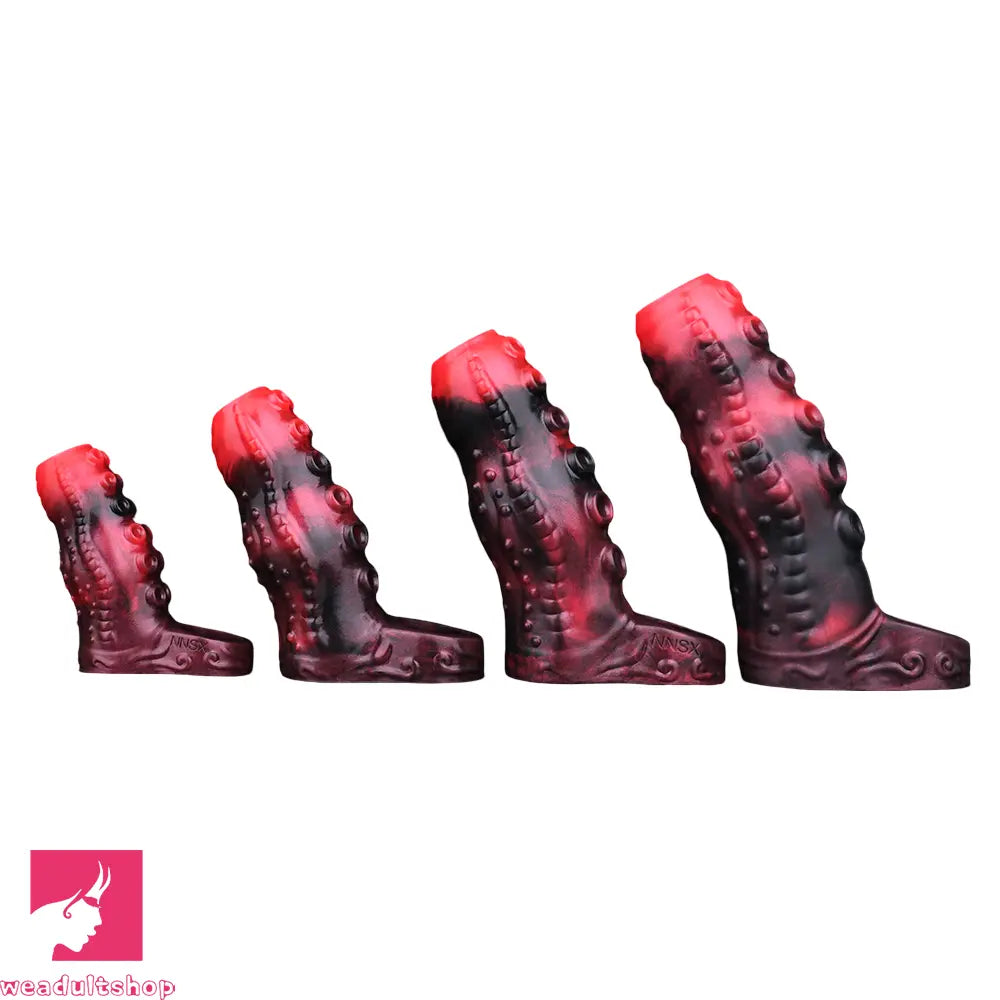 3.54in 4.72in 5.51in 6.69in Tentacle Silicone Soft Dildo Sleeve Penis Extender