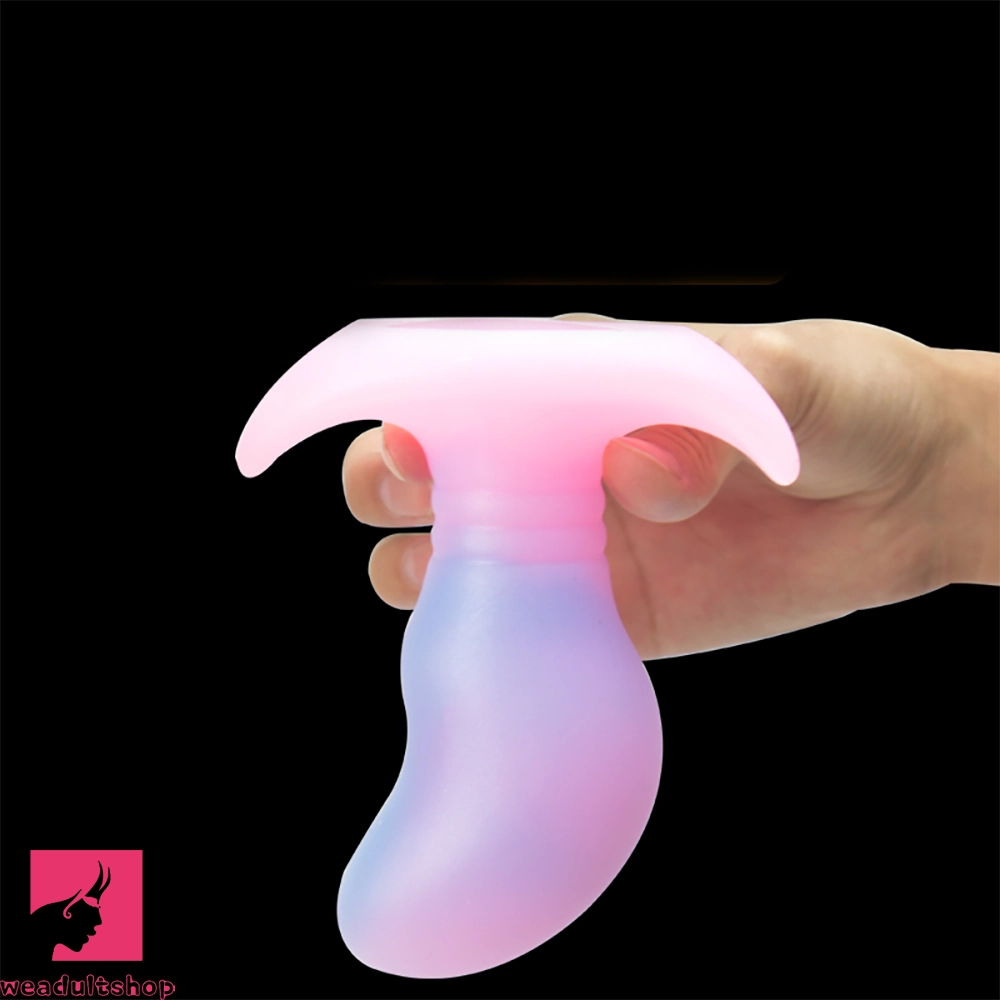 4.52in 5.31in 6.69in Luminous Soft Small Silicone Butt Plug Dildo Prostate