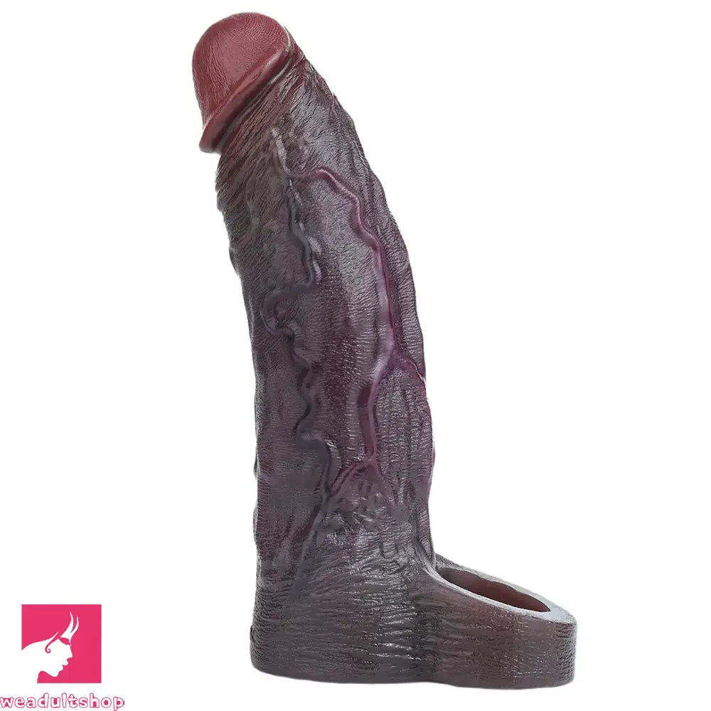 7.09in Ultra-soft Liquid Silicone Real Dildo Sleeve Reusable Penis Sleeve