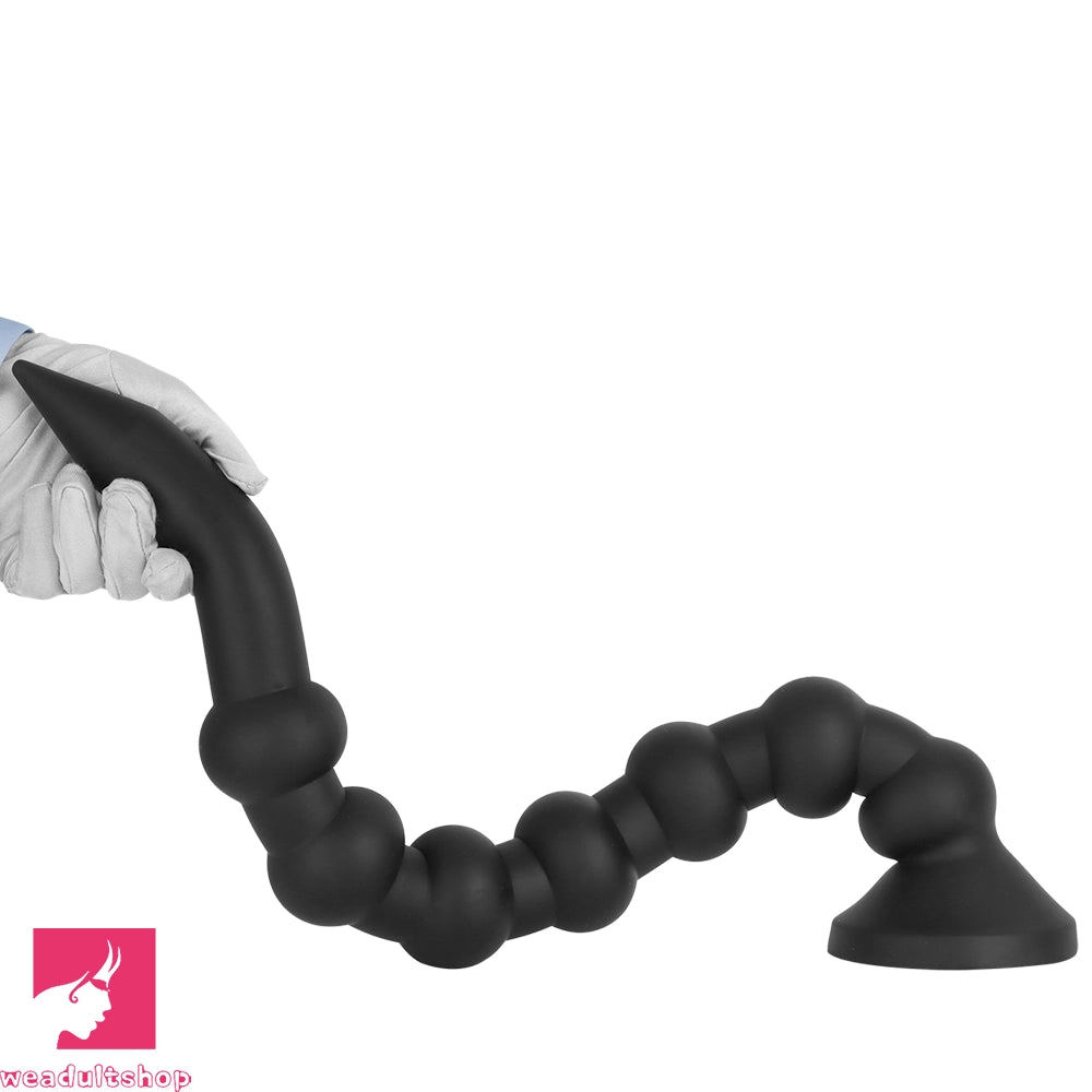 23.62in Soft Seven Beads Expansion Long Deep Huge Anal Plug Cock Dildo
