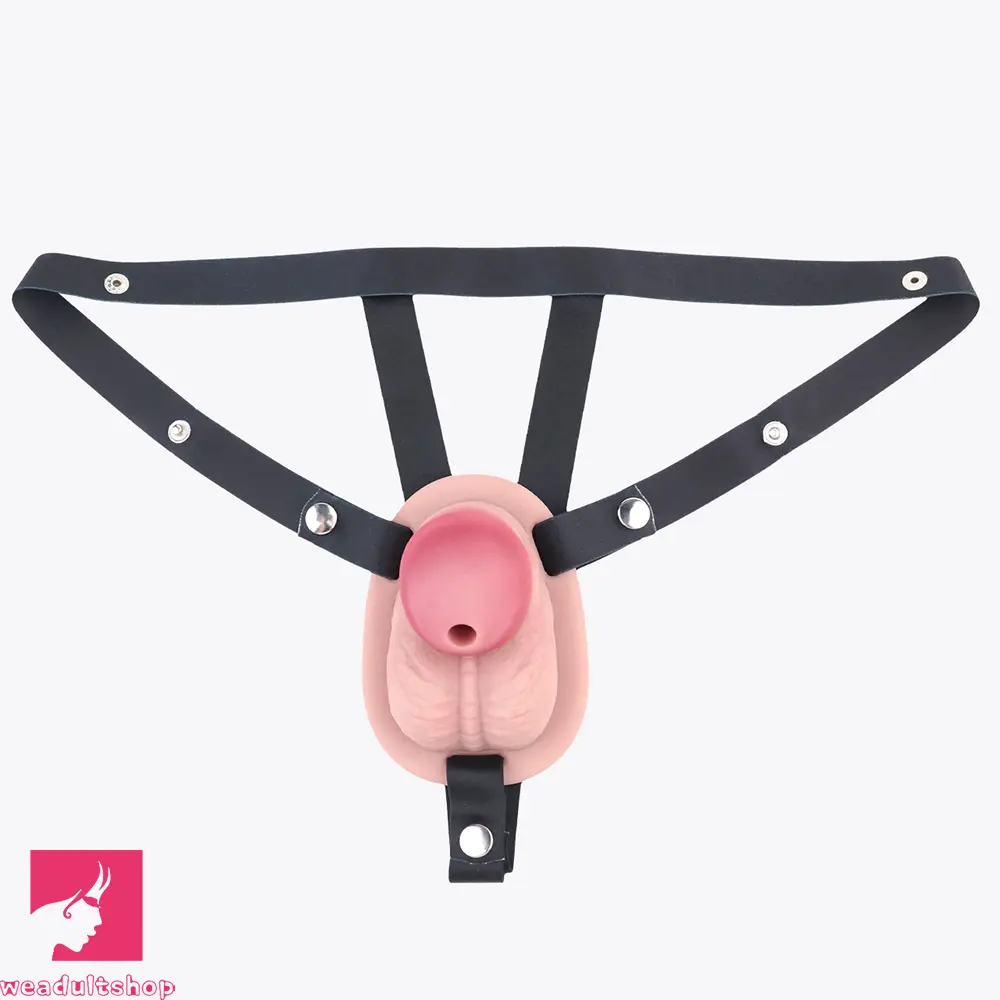 3.74in Real Hollow Chastity Cage Dildo Realistic Penis For Vagina Love