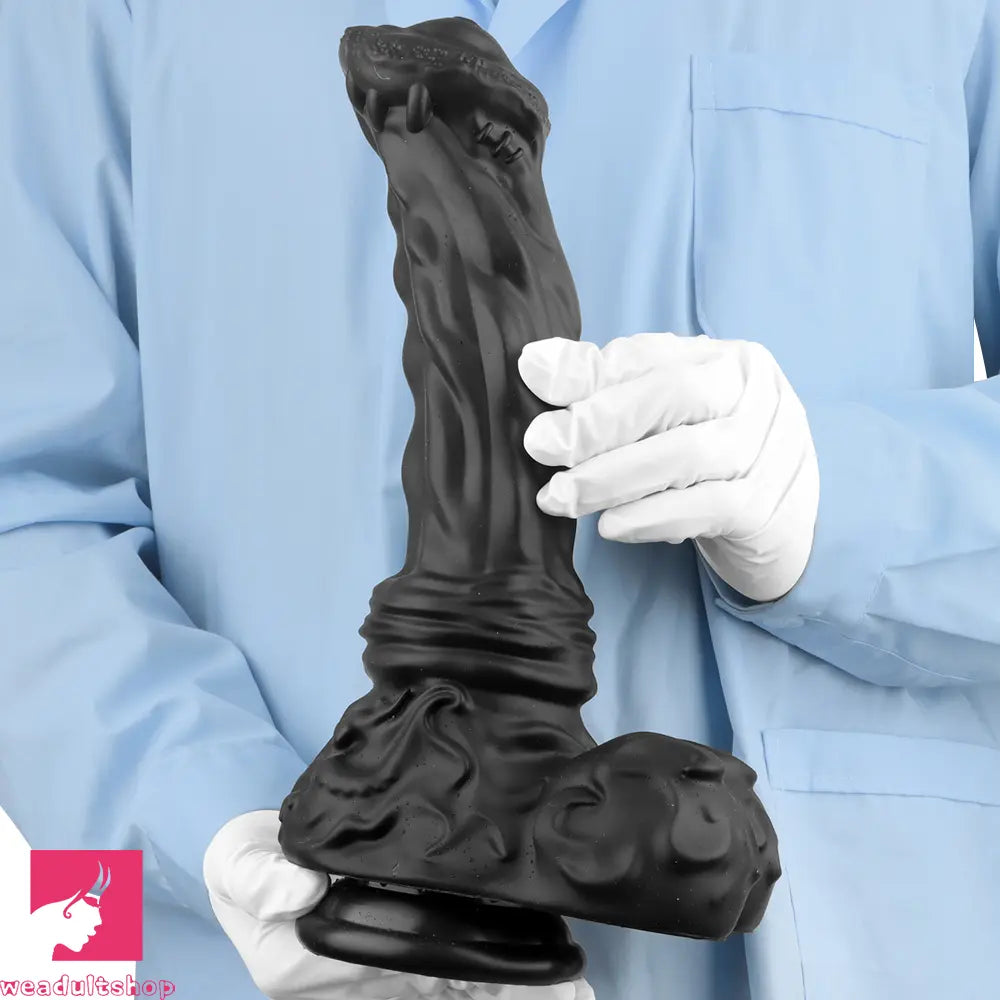 10.62in 13.18in New Black Horse Dildo Soft Thick Silicone Dildo Cock