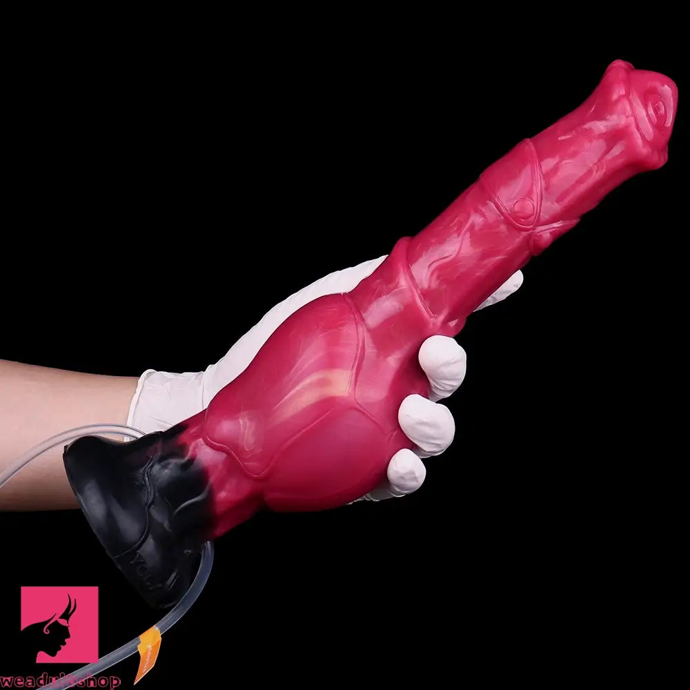 11.7in Fantasy Knotted Silicone Soft Big Ejaculating Horse Cock Dildo