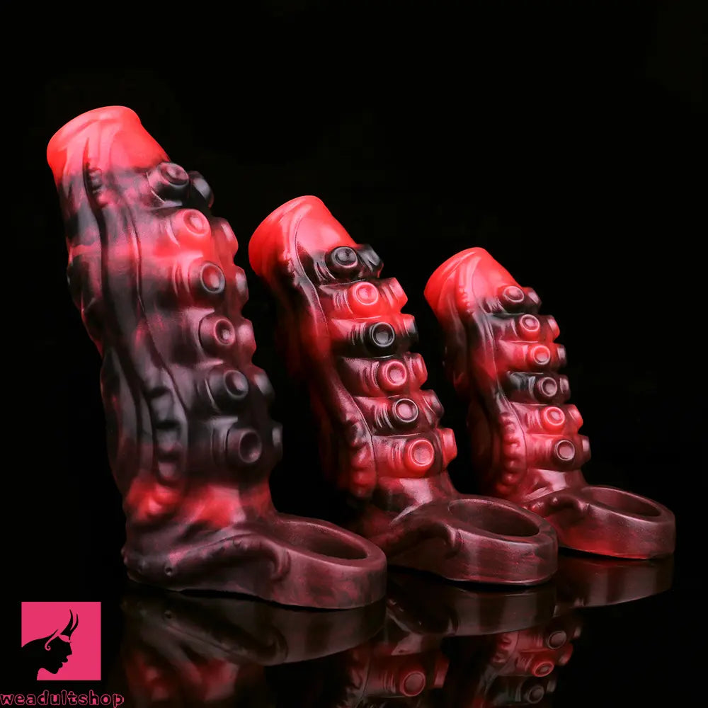 4.96in 5.51in 6.69in Tentacle Animal Soft Dildo Sleeve Cock Sex Extender