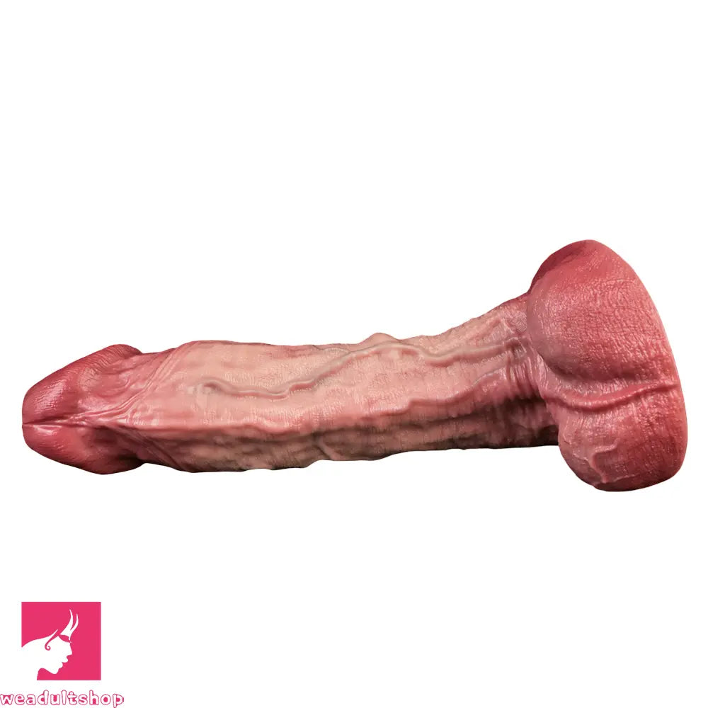 9.33in Double-layer Liquid Silicone Skin-like Realistic Extra Cock Dildo