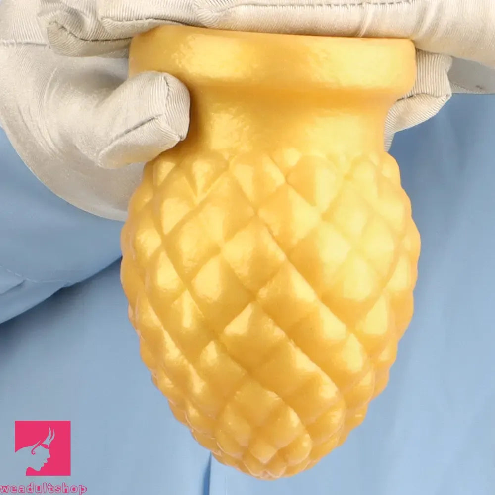 2.95in 4.52in Newbie Gold Silicone Soft Suction Cup Mini Anal Plug Dildo