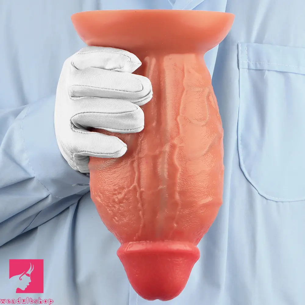 8.85in Liquid Silicone Dual Hardness Super Large Thick Cock Flexible Dildo
