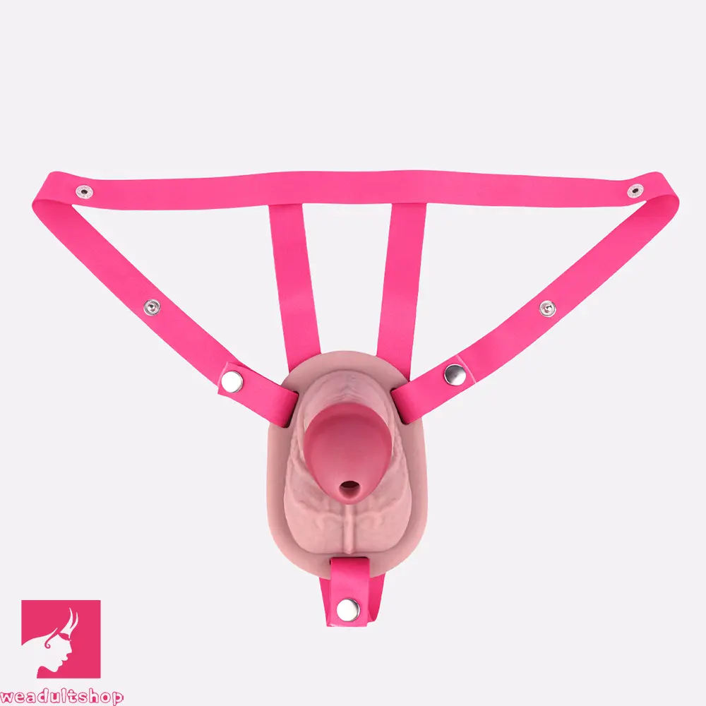 4.33in Real Hollow Chastity Cage Dildo Female Couples Anal Insertor