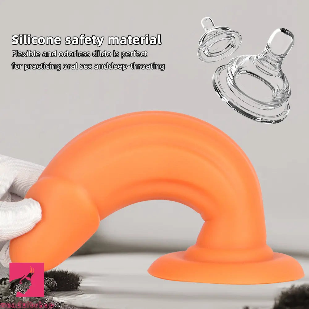 8.85in Eggless Female Masturbator Silicone Soft Dildo For Women Couples