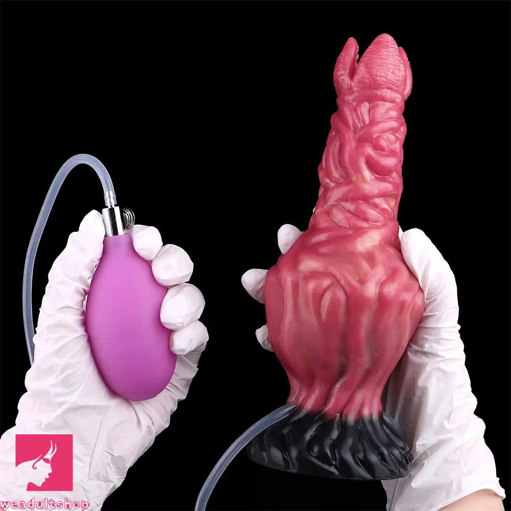 8.03in Ejaculating Inflatable Big Silicone Soft Fantasy Odd Creature Dildo